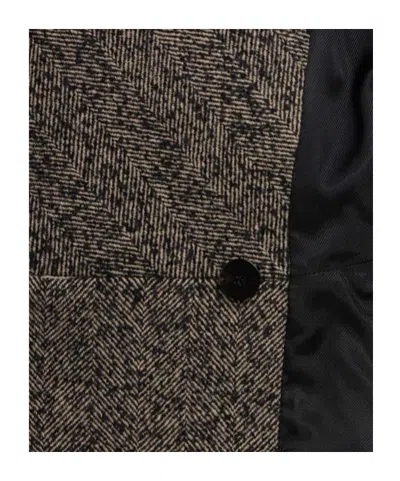 Chloé Wool Chevron Jacket In Brown