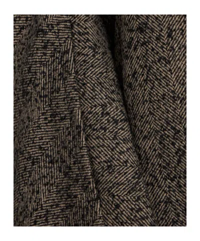 Chloé Wool Chevron Jacket In Brown