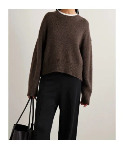 Nili Lotan Anisa Cashmere Sweater In Redwood Melange In Brown