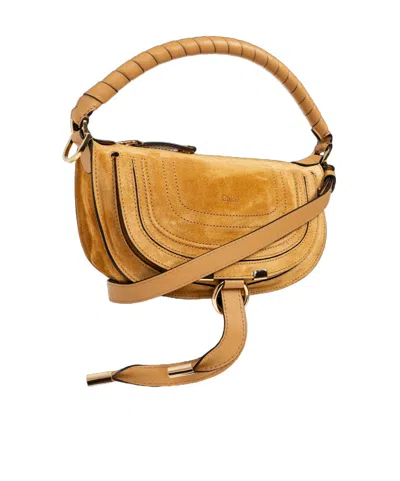 Chloé Marcie Shoulder Bag In Sand