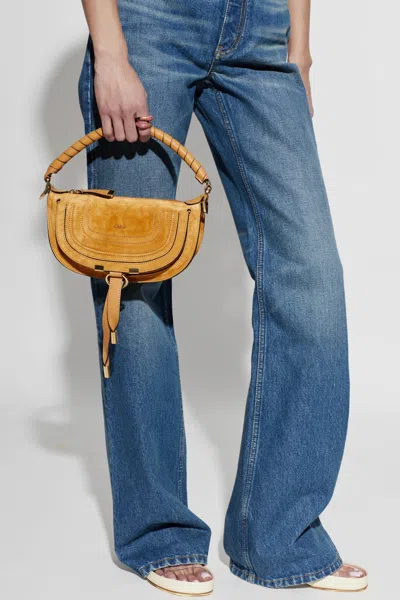 Chloé Marcie Shoulder Bag In Sand