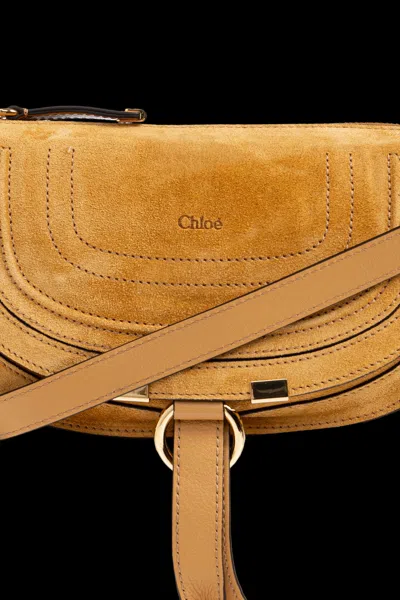 Chloé Marcie Shoulder Bag In Sand