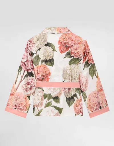 Dolce & Gabbana Hydrangea-print Vanity Twill Shirt In Multi