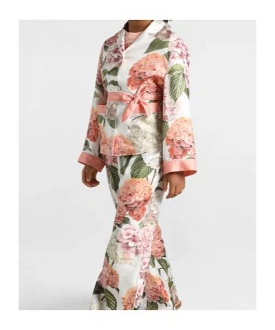 Dolce & Gabbana Hydrangea-print Vanity Twill Shirt In Multi