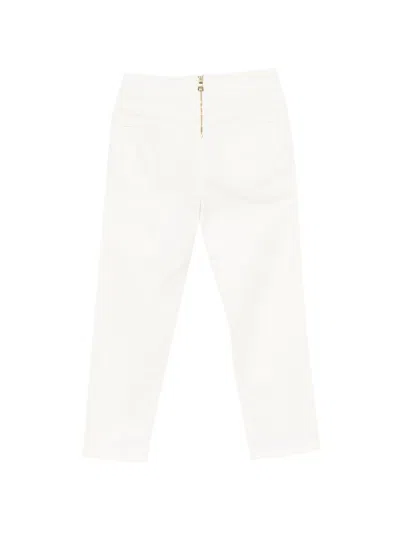 Balmain Button Trousers In White