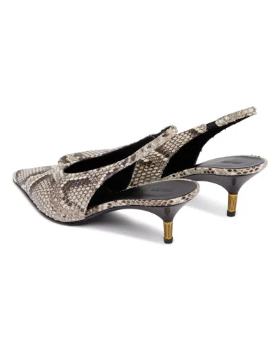Khaite Bella Low Python-print Pumps In Brown