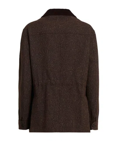Blazé Milano Buttoned Wool Blend Jacket In Black