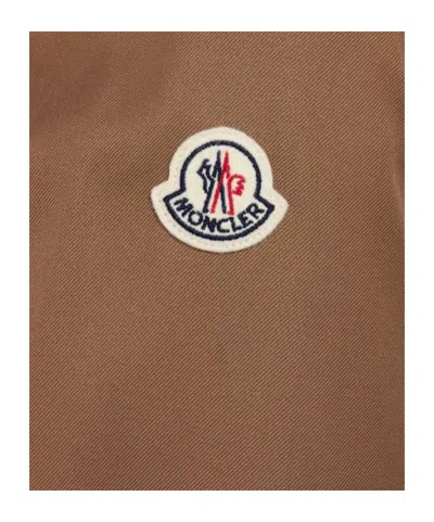 Moncler Womens Open Beige Adenium Hooded Shell-panelled Jacket In Brown