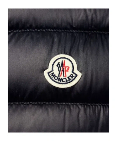 Moncler High Collar Puffer Quilted Sleeveless Jacket In Black