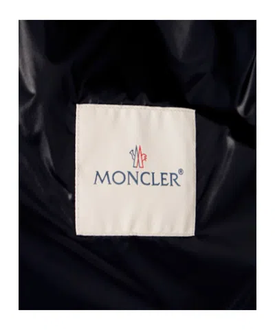 Moncler High Collar Puffer Quilted Sleeveless Jacket In Black