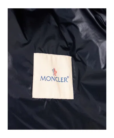 Moncler High Collar Puffer Quilted Sleeveless Jacket In Black