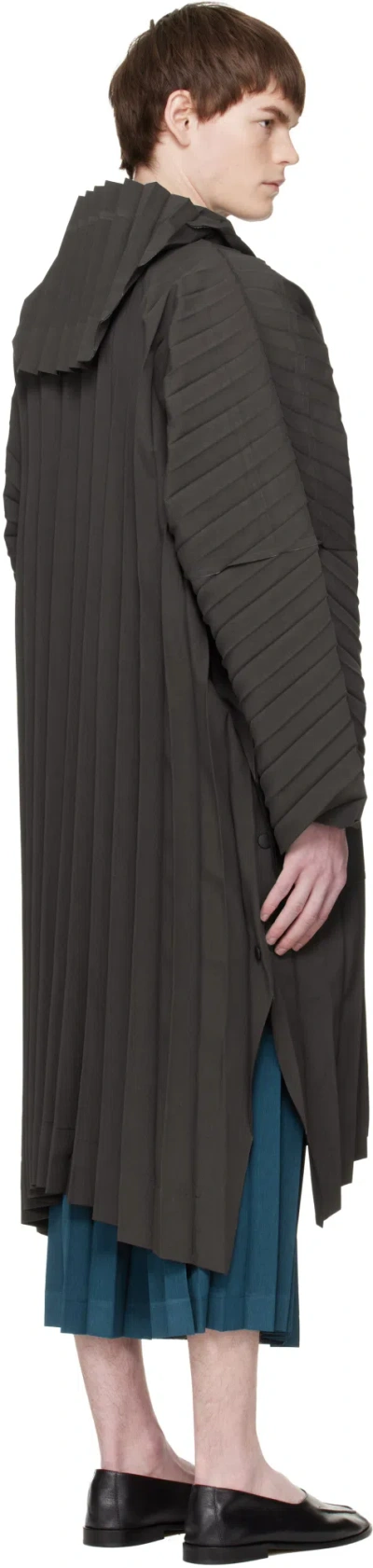 Issey Miyake Edge Coat Light In Brown