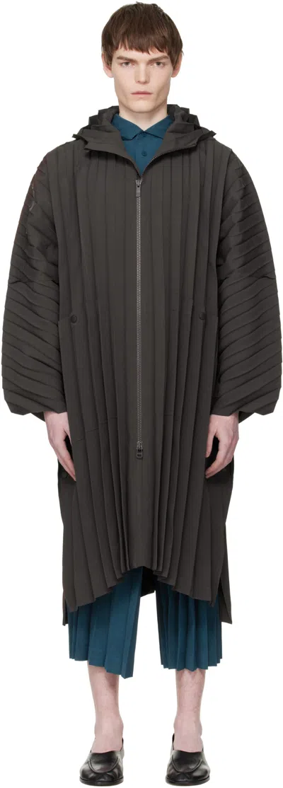 Issey Miyake Edge Coat Light In Brown
