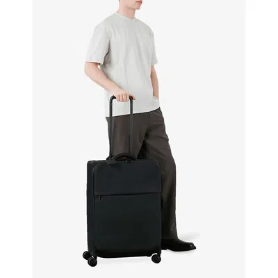 Lipault Black Medium Trip Suitcase 63cm In Black