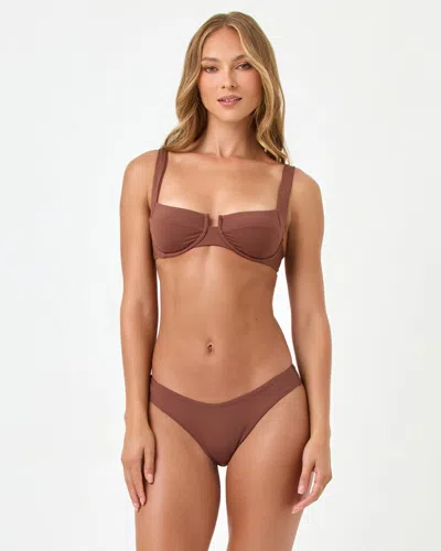 L*space Lspace Mako Underwire Bikini Top In Brown