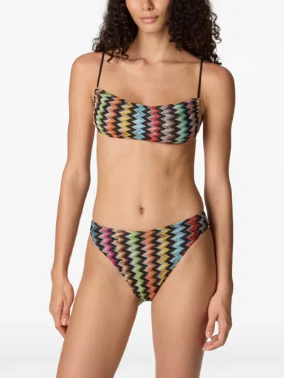 Missoni Zigzag-pattern Bikini In Multi