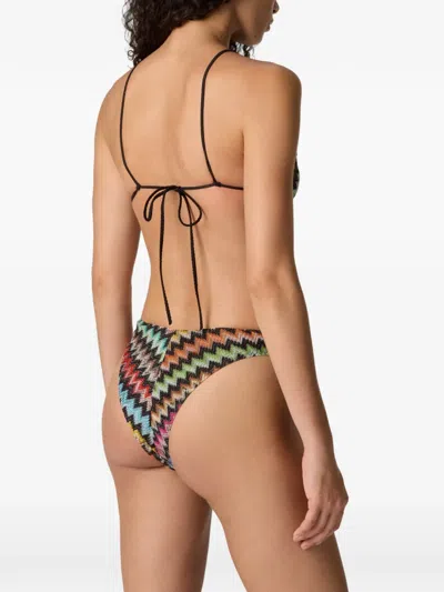 Missoni Zigzag-pattern Bikini In Multi