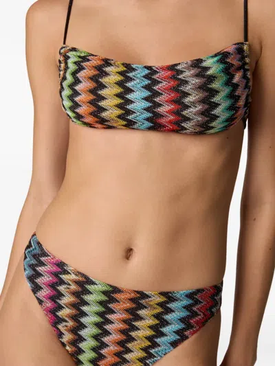 Missoni Zigzag-pattern Bikini In Multi