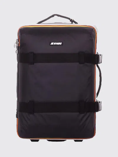 K-way Small Blossac Wheeled Strap-detail Cabin Suitcase In Blue