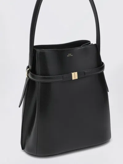 Totême Women Black 'belted' Bucket Bag, Onesize Luxury Bucket Bags For Women Darveys