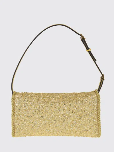 Valentino Garavani Mini Structured Handbag With Signature Detailing In Gold