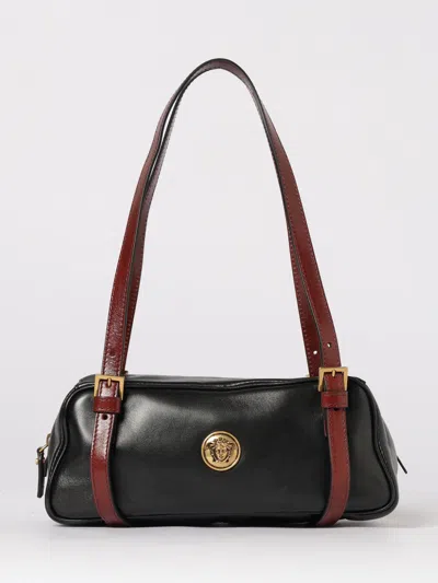 Versace Small Shoulder Bag Lamb And Calf Leather In Black