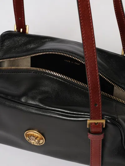Versace Small Shoulder Bag Lamb And Calf Leather In Black