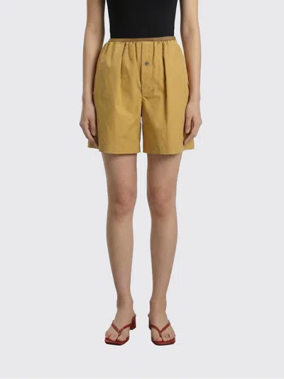 Lemaire Buttoned Elasticated Shorts In Brown