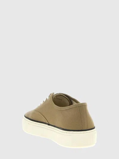 Jacquemus Cotton Low-top Sneakers With Embroidered Logo In Brown
