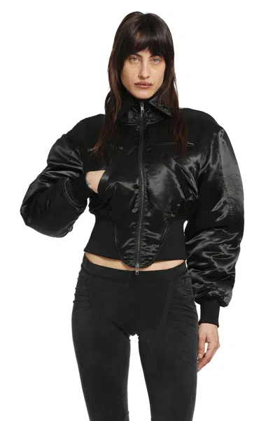 Knwls M Claw Padded Bomber Jacket In Black
