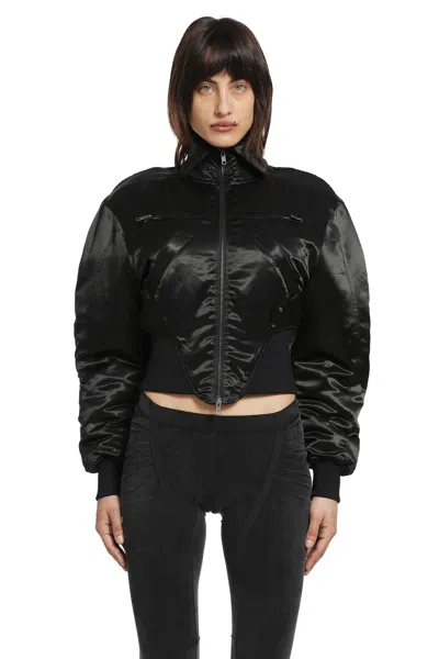 Knwls M Claw Padded Bomber Jacket In Black