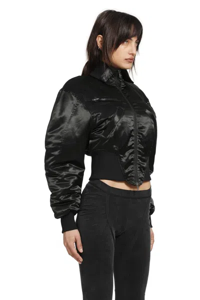 Knwls M Claw Padded Bomber Jacket In Black