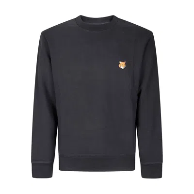 Maison Kitsuné Fox Head Patch Regular Sweatshirt In Blue