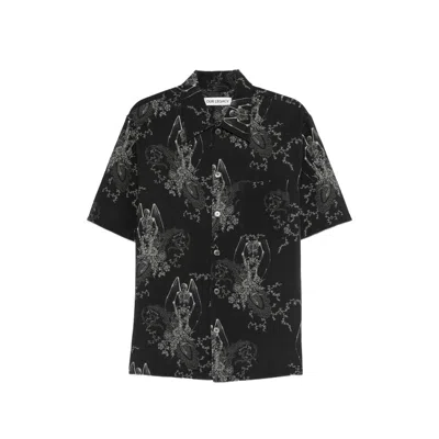 Our Legacy Mens Death Paisley Print Graphic-print Short-sleeve Cotton And Linen Shirt In Multi
