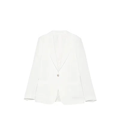 Tagliatore Single-breasted Blazer In White
