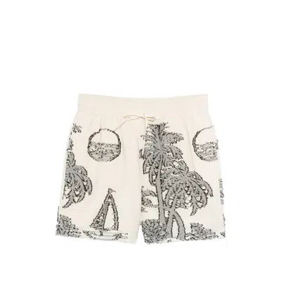 Maison Labiche Tree-embroidered Shorts In Neutral