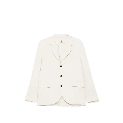 Barena Venezia Buttoned Notched Blazer In White