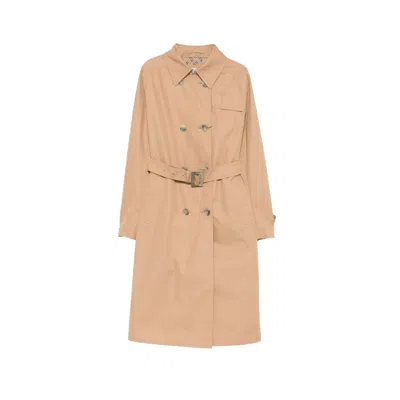 Herno Double-breasted Coat In Pink