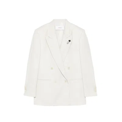 Lardini Double-breasted Jacket In White