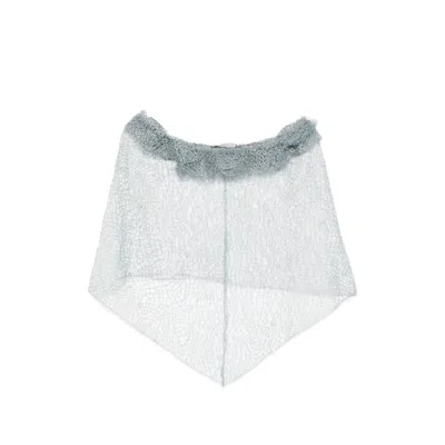 Fely Campo Ruffled Cape In Blue