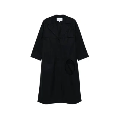Alaïa Long-sleeved Trench Coat In Black