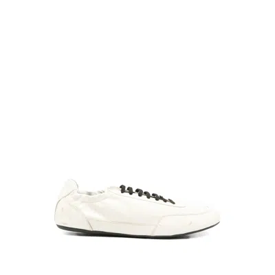 Prada Collapse Lace-up Sneakers In White