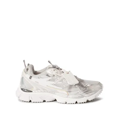Off-white Ow Be Right Grey Low Top Sneakers With Zip-tie Detail In Mesh And Leather Man In Gray