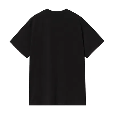 Carhartt Script Logo-embroidered T-shirt In Black
