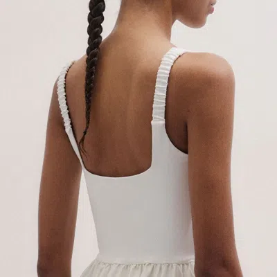 Me+em Boat Neck Fit And Flare Maxi Dress + Tie Light Cream In Sand