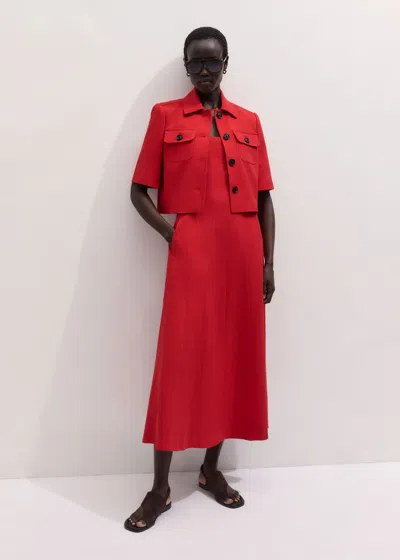 Me+em Contour Seamed Maxi Dress Lipstick Red