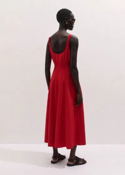 Me+em Contour Seamed Maxi Dress Lipstick Red