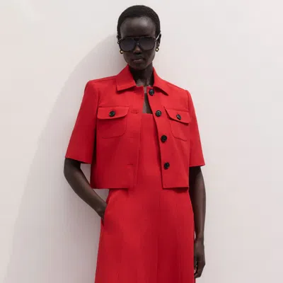 Me+em Contour Seamed Maxi Dress Lipstick Red