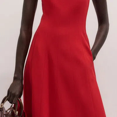 Me+em Contour Seamed Maxi Dress Lipstick Red