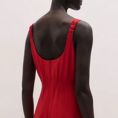 Me+em Contour Seamed Maxi Dress Lipstick Red